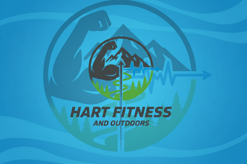 Hart Fitness and Outdoors Logo - Blue Waves